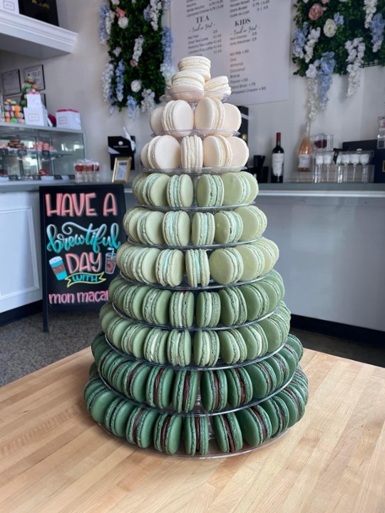 Sage Ombre Macaron Tower