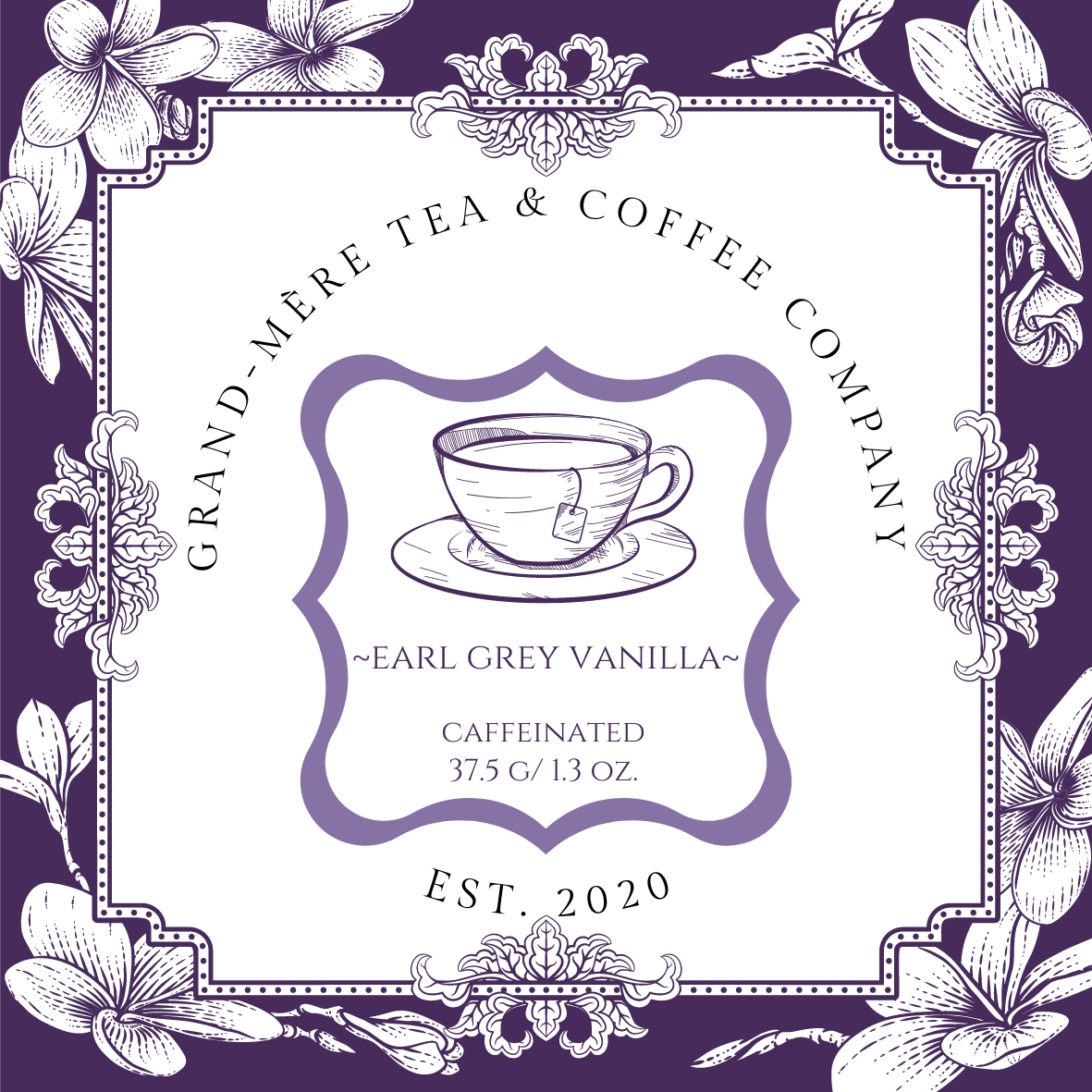 Earl Grey Vanilla Tea: Caffeinated