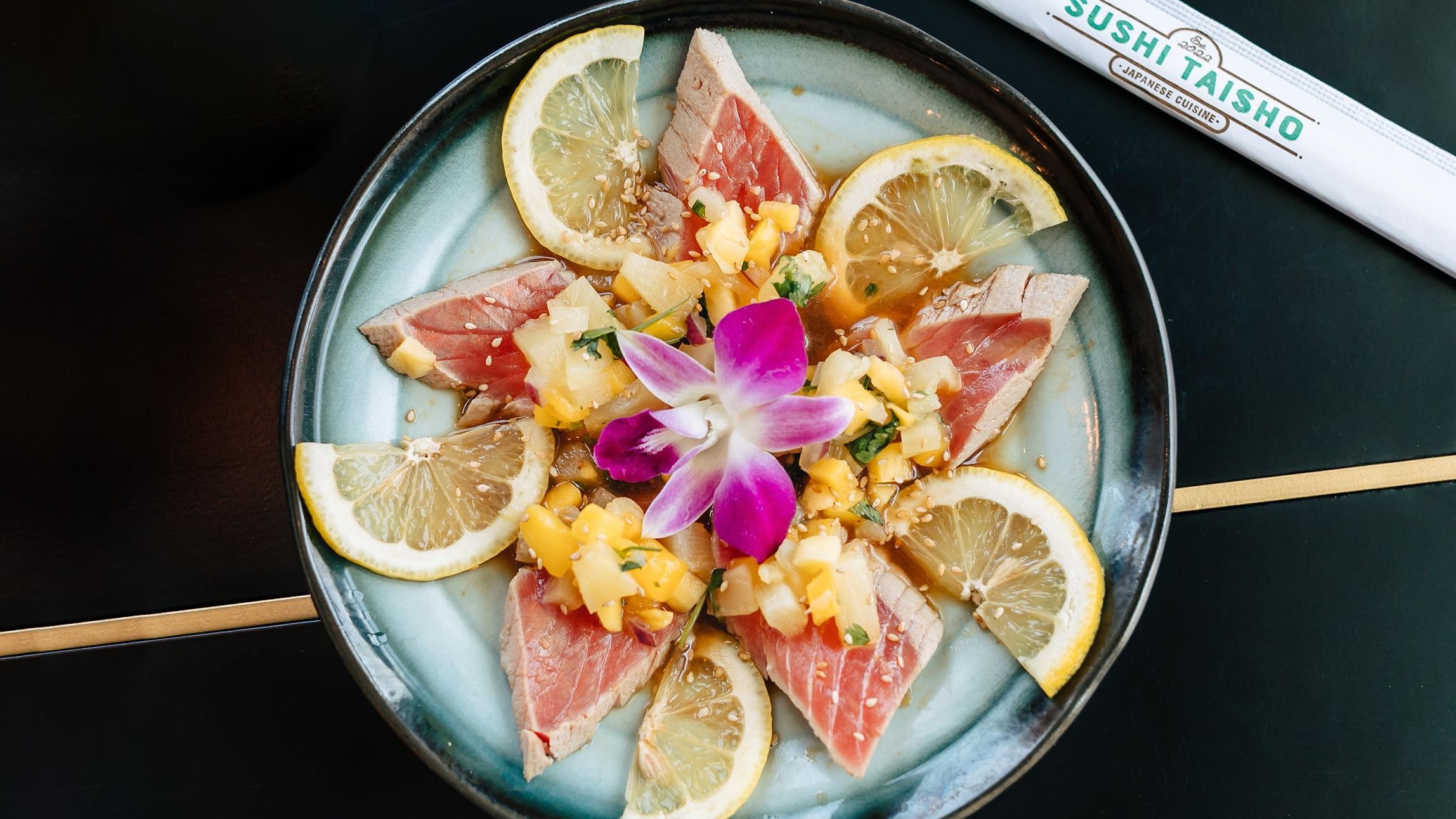 Seared Tropical Sunset Carpaccio (spicy)