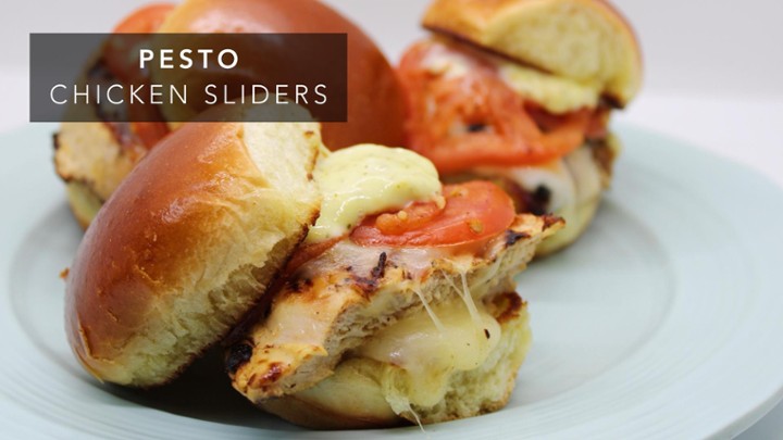 WB Chicken pesto sliders