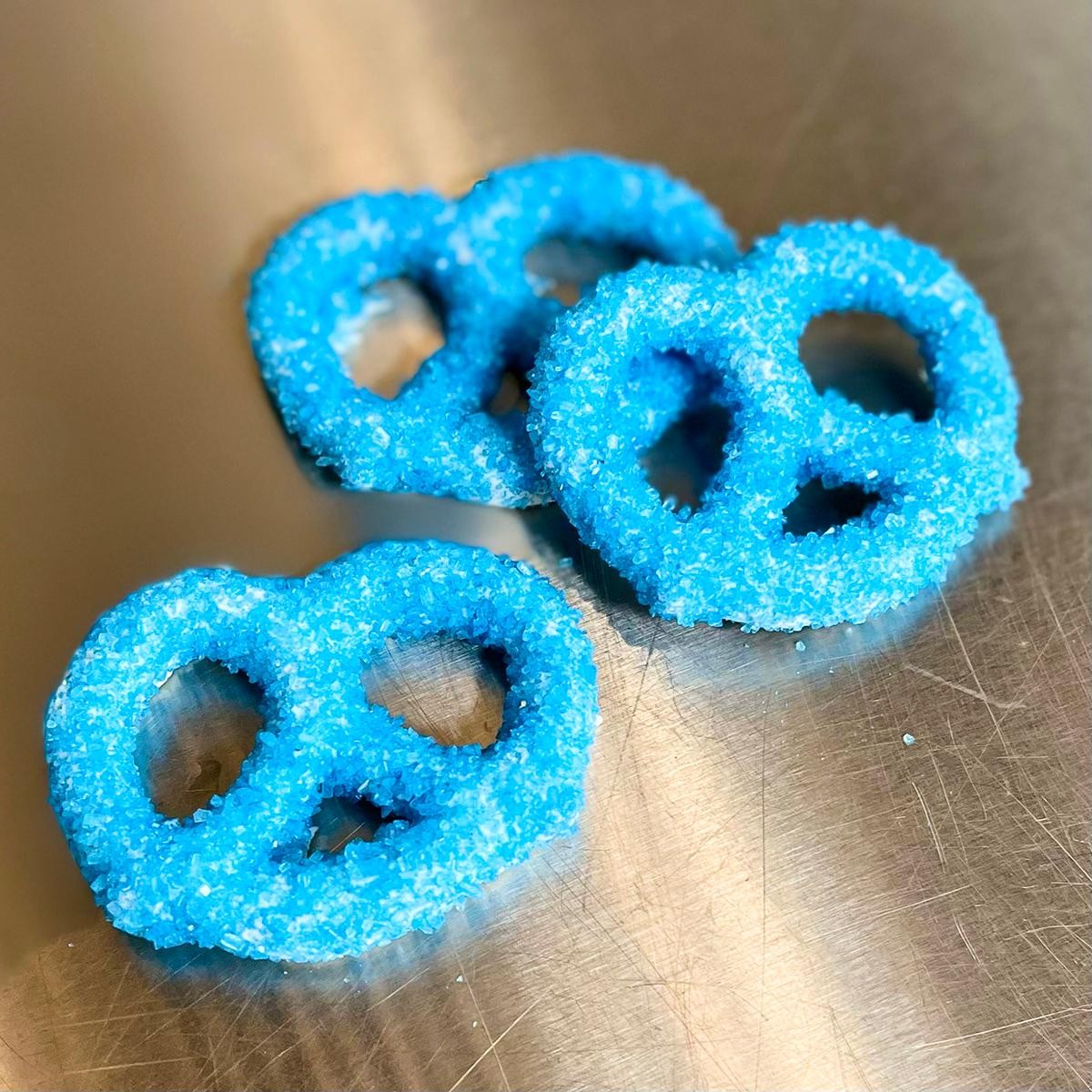 Blue Crystals White Chocolate Covered Pretzels - 8ct Box