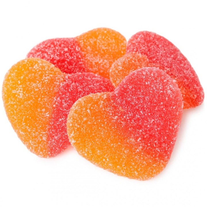 Sweet Gummie Peach Hearts
