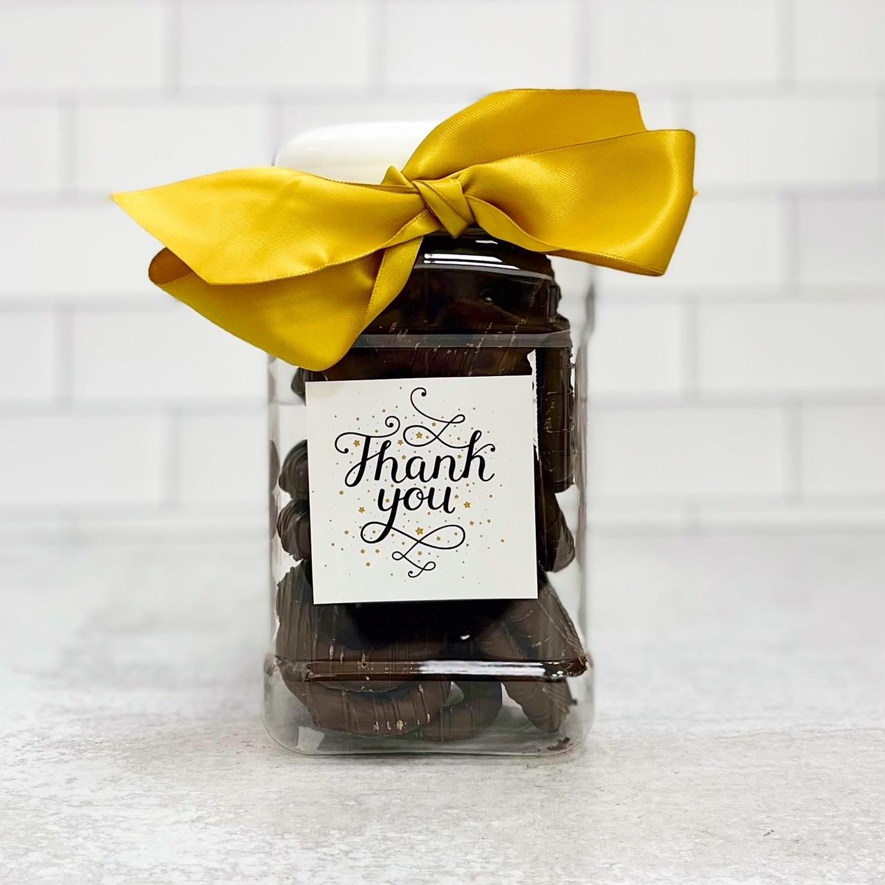 Thank You Gold Stars Chocolate Pretzel Box