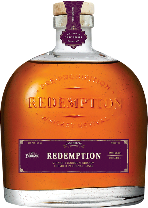 Redemption Whiskey Cognac Cask Finished Straight Bourbon Whiskey - 750ml Bottle