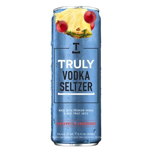 Truly Vodka Seltzer Pineapple Cranberry RTD Cocktail Cans 12oz