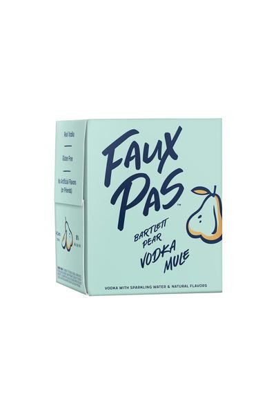 Faux Pas Bartlett Pear Vodka Mule Ready-to-drink - 4x 250ml Cans