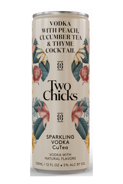 Two Chicks Sparkling Vodka CuTea 12oz
