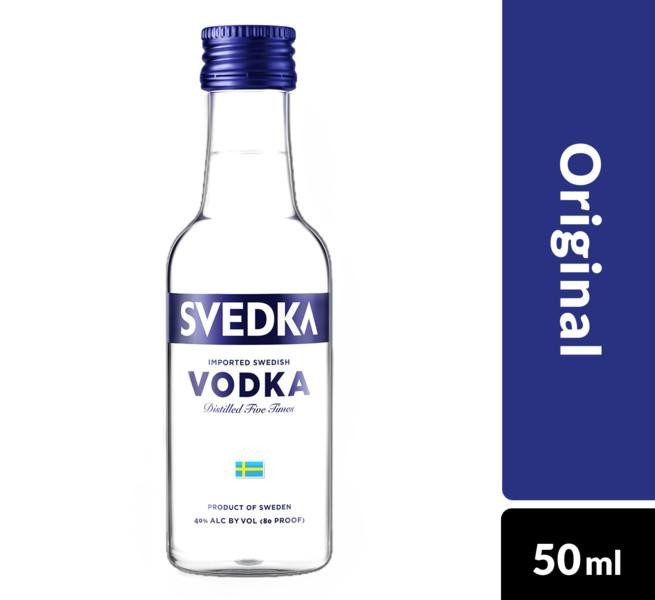 SVEDKA Vodka, 50 ML Bottle, 80 Proof