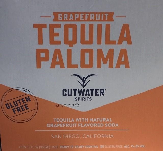 Cutwater Grapefruit Tequila Paloma Ready to Drink Cocktail 12oz