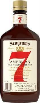 Seagram's 80 Proof 7 Crown American Blended Whiskey Bottle (375 ml)