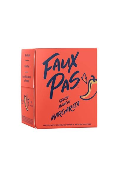 Faux Pas Spicy Mango Margarita Ready-to-drink - 4x 250ml Cans