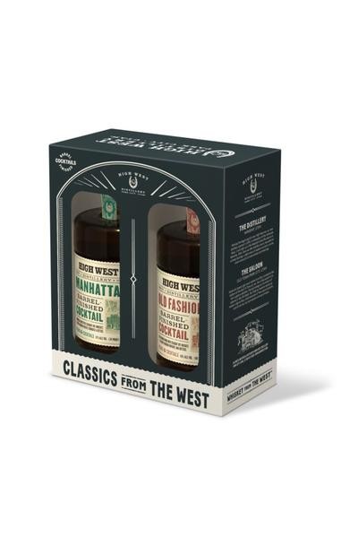 High West Old Fashion and Manhattan Cocktail Gift Set Whiskey - 2x 375ml Bottles
