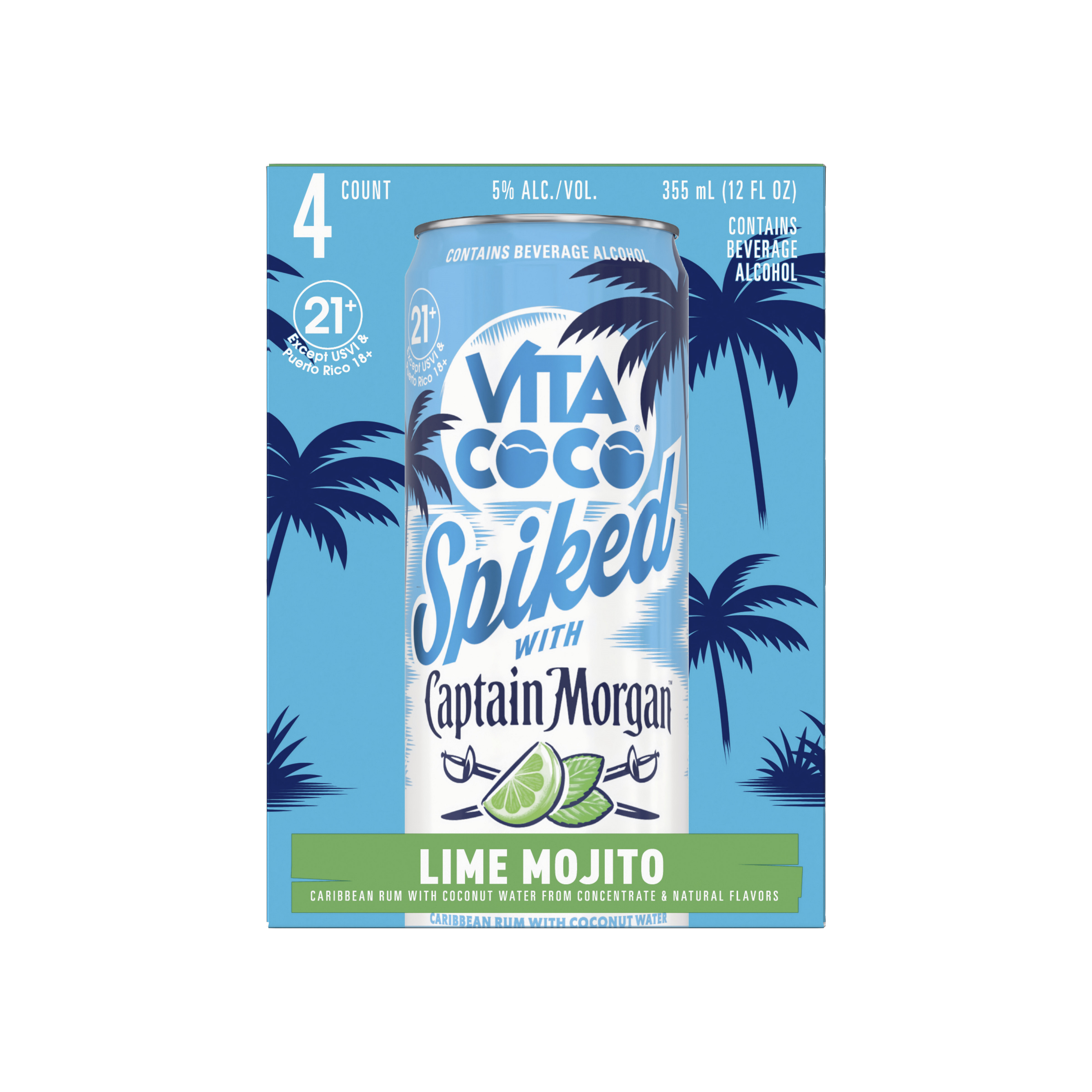 Vita Coco Spiked with Captain Morgan Lime Mojito 12oz