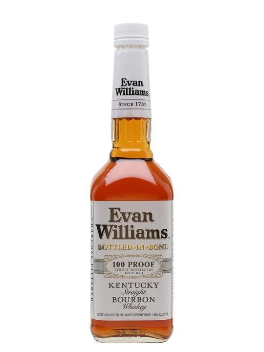 Evan Williams Straight Bourbon White Label Bottled in Bond 100 1l