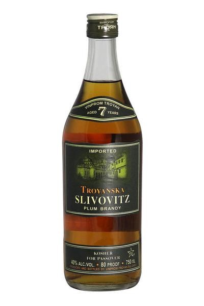 Troyanska Slivovitz Plum Brandy Kosher for Passover 7 Year Fruit - 750ml Bottle