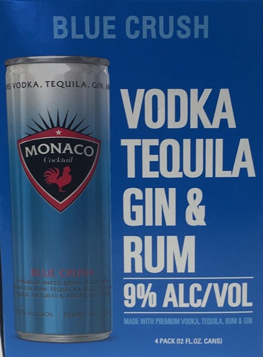 Blue Crush Cocktail | Vodka Soda & Seltzer by Monaco | 12oz | Minnesota