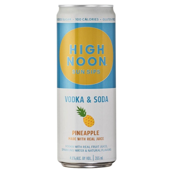High Noon Sun Sips Pineapple Vodka & Soda - 355ml Can
