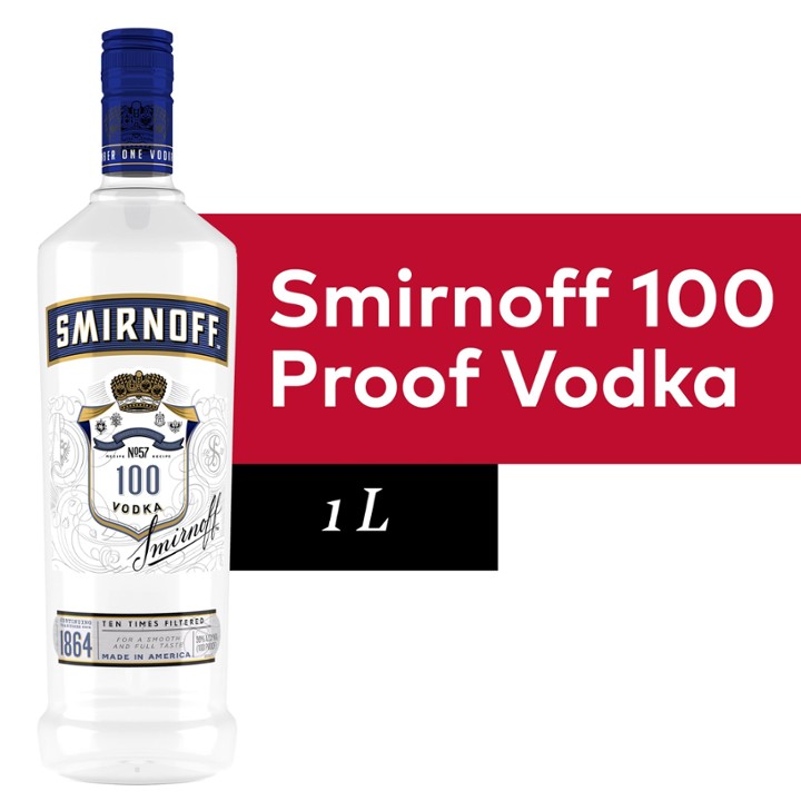 Smirnoff Vodka Blue 100   1.00L