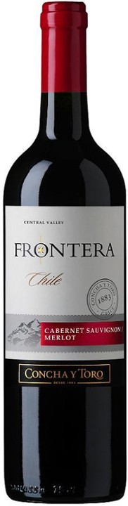 Frontera Cabernet/Merlot Cabernet Sauvignon - Red Wine from Chile - 750ml Bottle