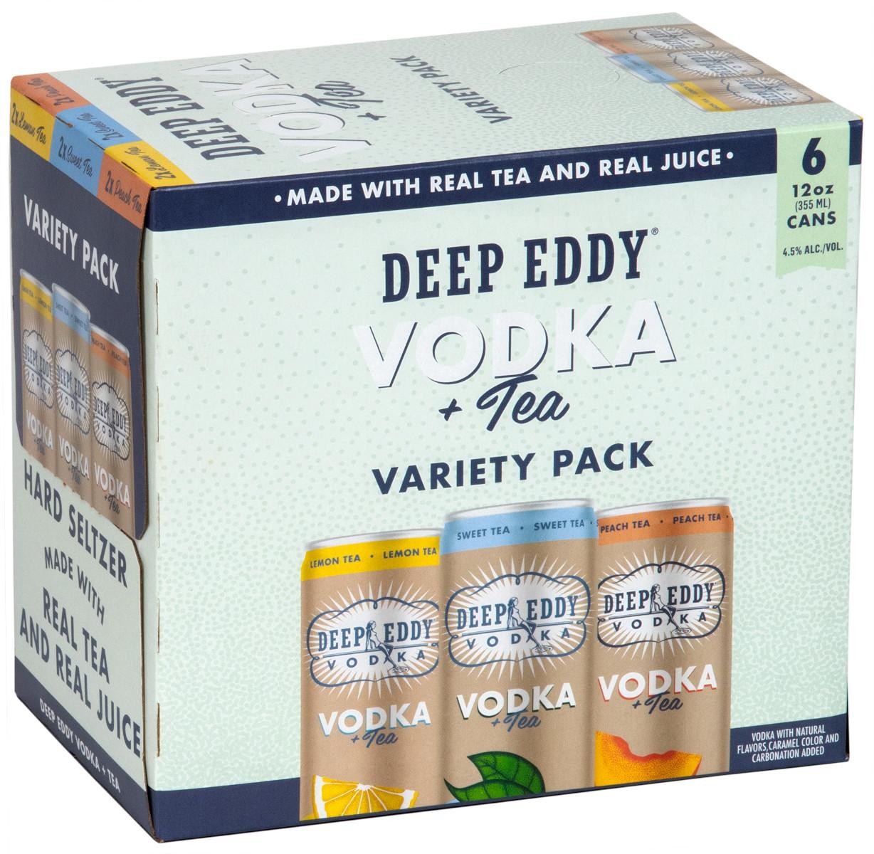 Deep Eddy Vodka Tea Variety Pack Ready-to-drink - 6x 12oz Cans