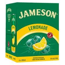 Jameson Ready to Drink Whiskey Lemonade Fruit Cocktail Ready-to-drink - 4x 355ml Cans