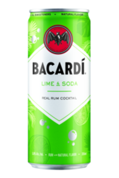 Bacardi Ready-to-Drink Lime & Soda Rum Cola - 4x 355ml Cans
