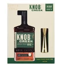 Knob Creek 100 proof Rye Whiskey with Jigger Gift Set (750 ml)