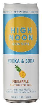 High Noon Pineapple Sun Sips Vodka & Soda Cans (355 ml x 4 ct)