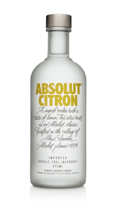 Absolut Citron Flavored Vodka 375ml