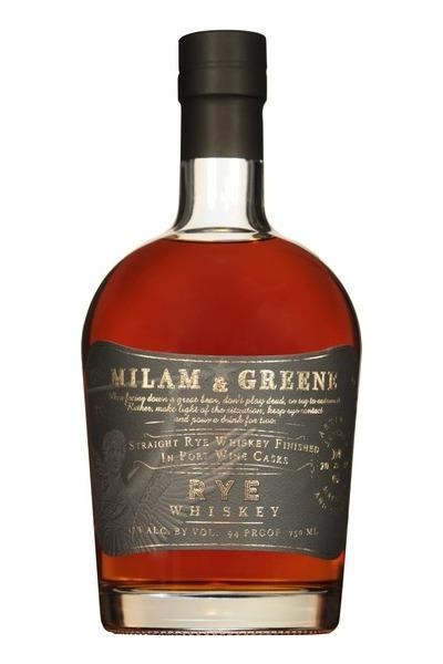 Milam & Greene Straight Rye Whiskey Finished in Port Casks Whiskey