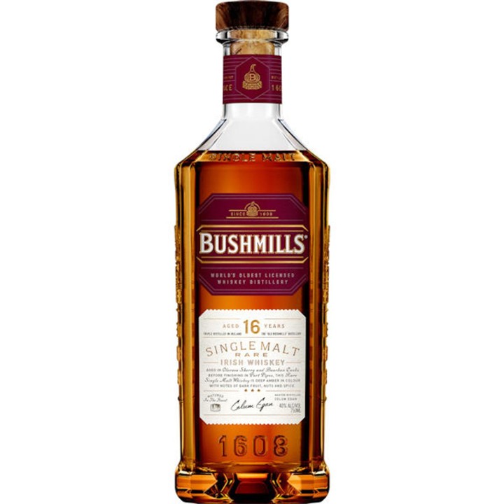 Bushmills 16 Year Single Malt Irish Whiskey - 750ml Bottle