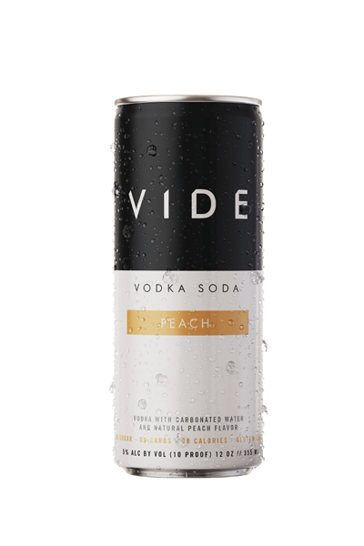 VIDE Peach Vodka Soda Fruit Cocktail Ready-to-drink - 4x 355ml Boxes