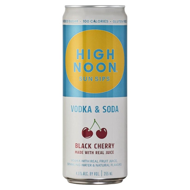 High Noon Sun Sips Black Cherry Vodka & Soda - 355ml Can
