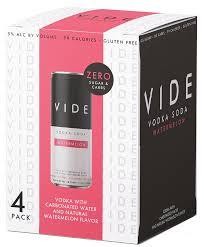 Vide Watermelon Vodka Seltzer Cocktail Cans (355 ml x 4 ct)