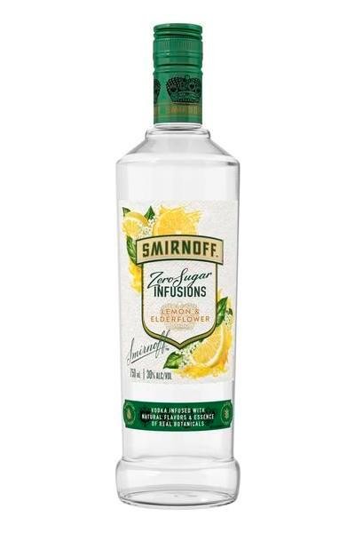 Smirnoff Zero Sugar Infusions Lemon & Elderflower Vodka - 750ml Bottle