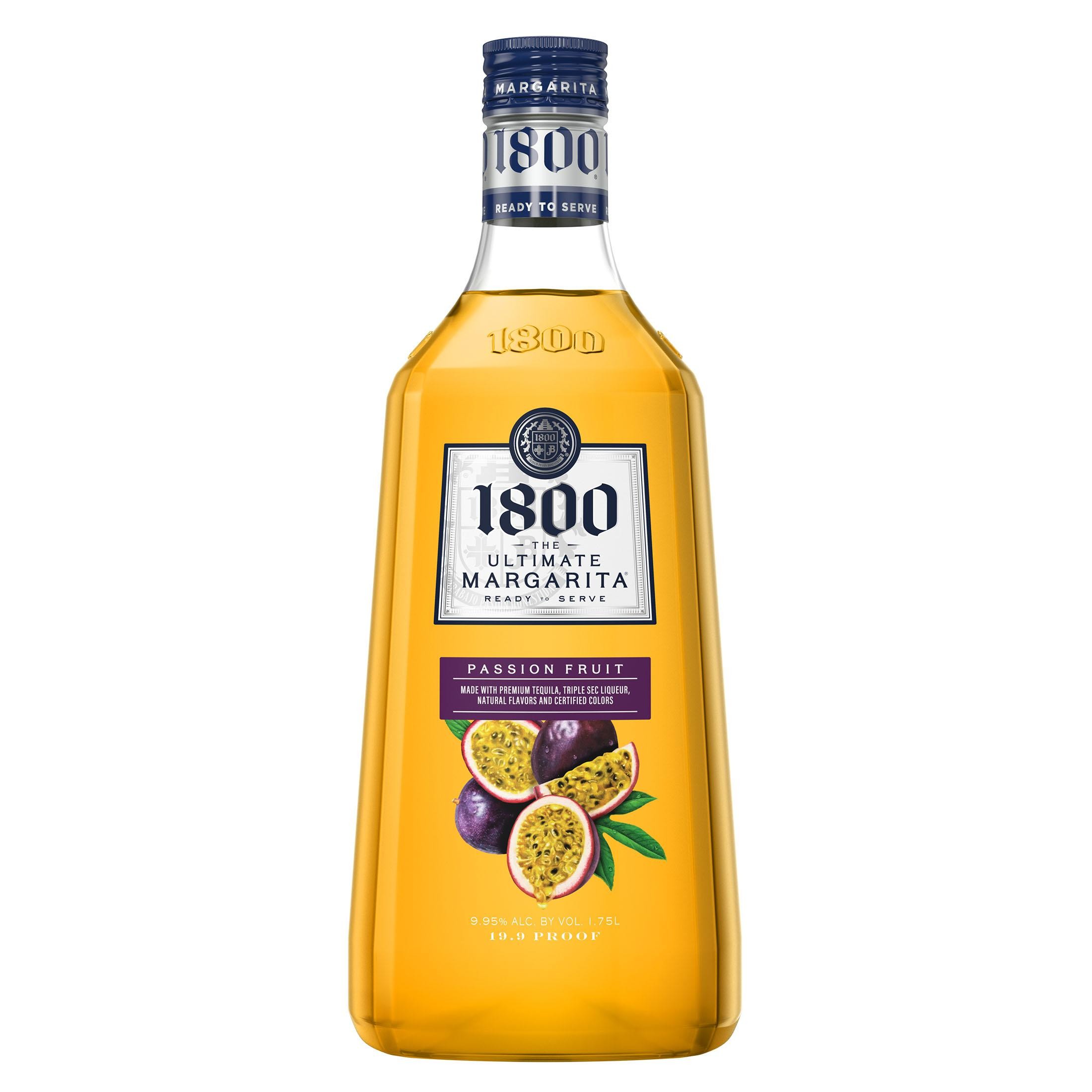 1800 Tequila the Ultimate Margarita Passion Fruit Flavored Tequila - 1.75l Plastic Bottle