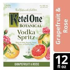 Ketel One Botanical Grapefruit & Rose Vodka Spritz Cans (355 ml x 4 ct)