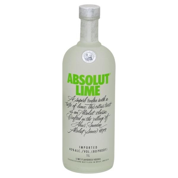 Absolut Lime Vodka 1L (80 Proof)