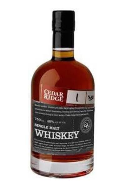 Cedar Ridge Single Malt Bourbon Whiskey - 750ml Bottle