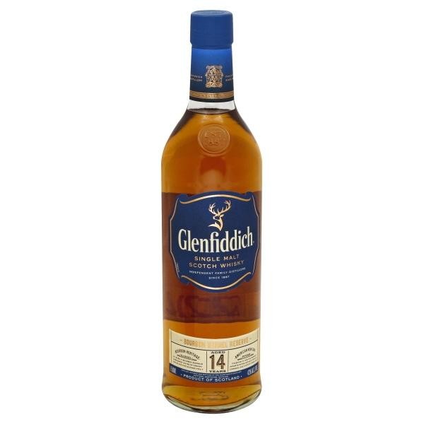 Glenfiddich 14Yr Bourbon Barrel Reserve Single Malt Scotch Whiskey 750ml