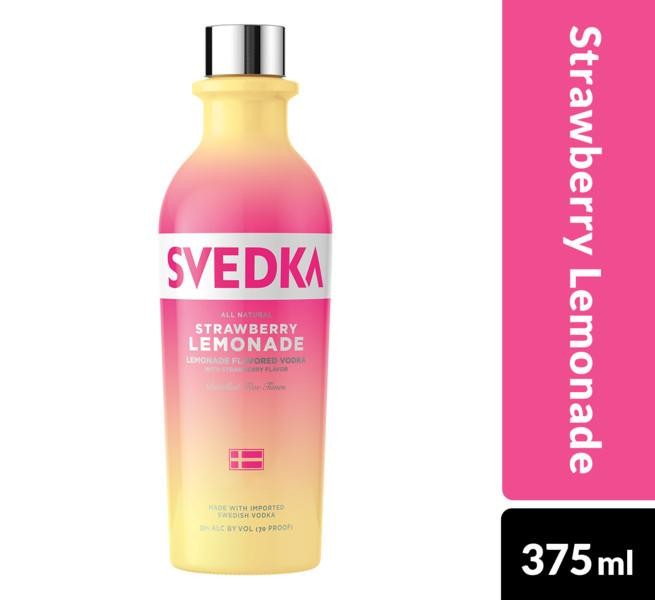 SVEDKA Strawberry Lemonade Flavored Vodka, 375 ML Bottle, 70 Proof
