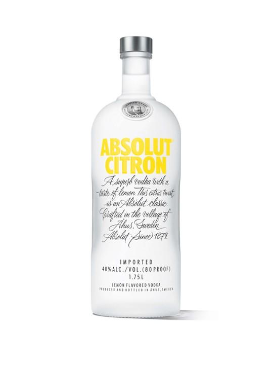 Absolut Citron Flavored Vodka 1.75L