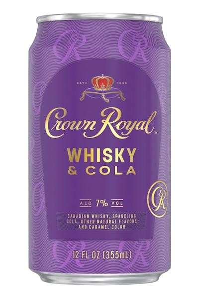 Crown Royal Whisky & Cola Cocktail Ready-to-drink - 4x 12oz Cans