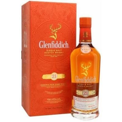 Glenfiddich 21 Year Gran Reserva Rum Cask Finish Single Malt Scotch Whisky Whiskey