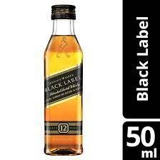 Johnnie Walker Black Label 80 Proof Blended Scotch Whisky Bottle (50 ml)