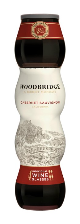 Woodbridge by Robert Mondavi Cabernet Sauvignon, Red Wine, 4 Pk 187 ML Go Glass