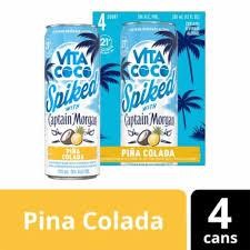 Vita Coco Spiked with Captian Morgain Pina Colada Cocktail Cans (12 oz x 4 ct)