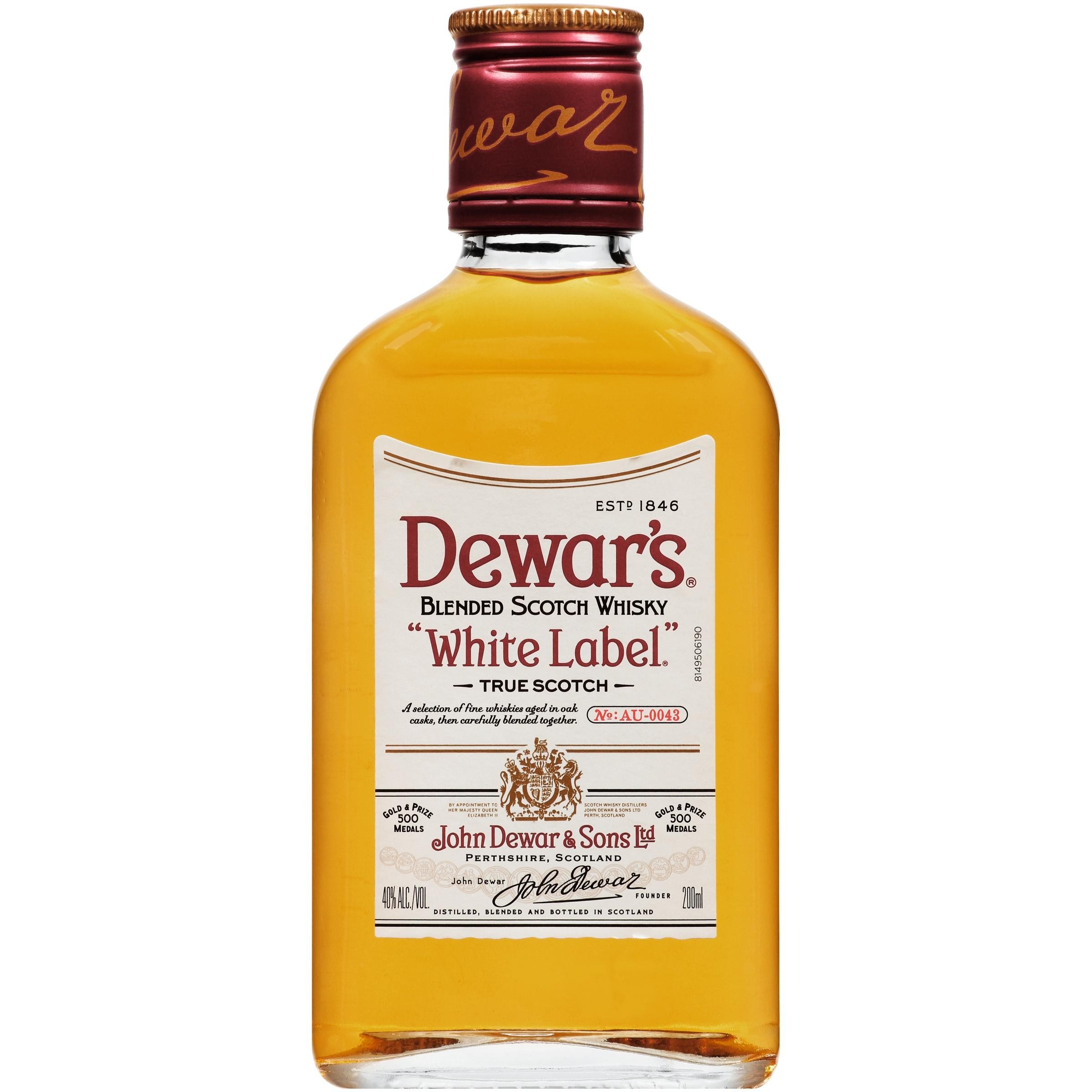 Dewar'sÂ® "White Label" Blended Scotch Whisky 200mL