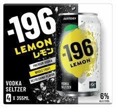 -196 Lemon Vodka Seltzer Cans (355 ml x 4 ct)