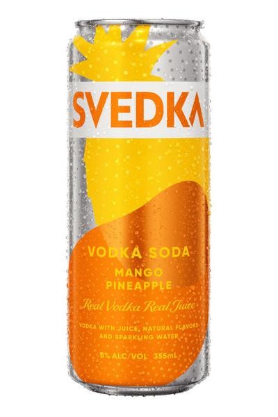 SVEDKA Mango Pineapple Vodka Soda Ready-to-drink - 4x 12oz Cans